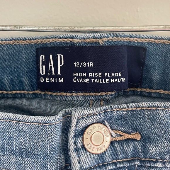 3 FOR $20 GAP Blue Flare Wide Leg Jeans - Picture 3 of 4
